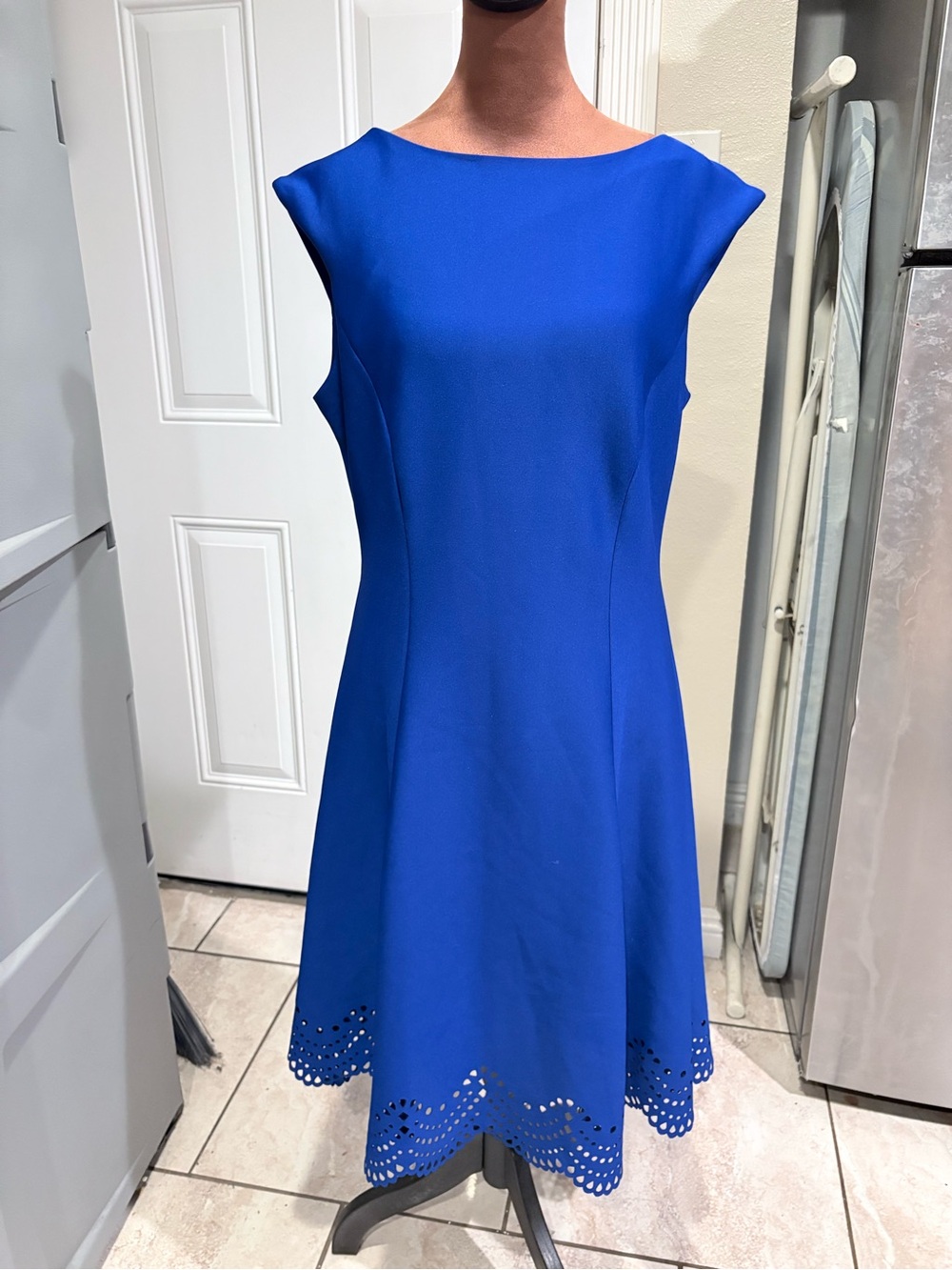 Donna Ricco Cobalt Blue A-Line Dress